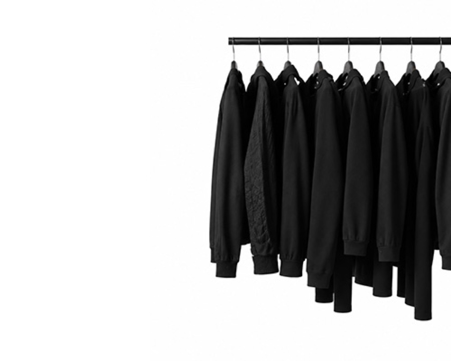 Rail of designer clothing